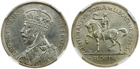 AUSTRALIA: George V, 1910-1936, AR florin, 1934-35, KM-33, Centennial of Victoria and Melbourne, lustrous example, NGC graded MS61.

 Estimate: USD ...
