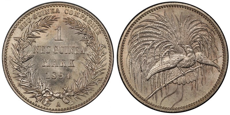 GERMAN NEW GUINEA: Wilhelm II, 1888-1918, AR mark, 1894-A, KM-5, Deutsche Neugui...