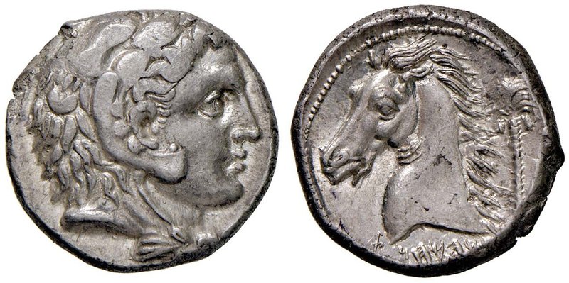 SICILIA Siculo-puniche - Tetradramma (Entella?, circa 300-289 a.C.) Testa di Era...