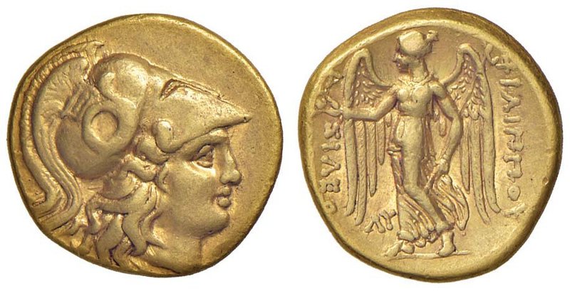 MACEDONIA Filippo III Arrhidaios (323-317 a.C.) Statere (Babilonia) Testa elmata...