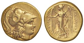 MACEDONIA Filippo III Arrhidaios (323-317 a.C.) Statere (Babilonia) Testa elmata di Atena a d. - R/ Nike stante a s. – Price P179 AU (g 8,51) 

SPL...