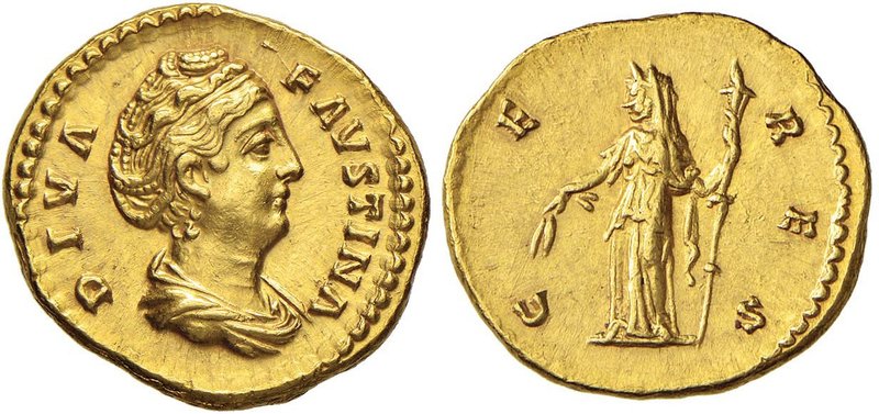 Faustina I (moglie di Antonino Pio) Aureo – Busto drappeggiato a d. – R/ CERES, ...