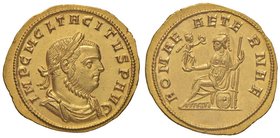 Tacito (275-276) Aureo (Ticinum) Busto laureato e drappeggiato a d. - R/ Roma seduta a s. – RIC 113 AU (g 4,65) RRR Ex Tkalec, 24 ottobre 2003, lotto ...