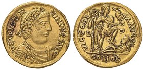 Costantino III (407-411) Solido (Lugdunum, circa 407-408) Busto diademato a d. - R/ L’imperatore stante a d. calpesta un nemico – RIC 1506 AU (g 4,48)...