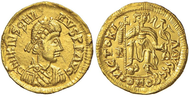 Libio Severo (a nome di, 461-465) Solido (zecca incerta, probabilmente in Gallia...