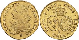 FRANCIA Luigi XVI (1774-1793) Doppio luigi d’oro 1775 I – Gad. 362 AU (g 16,28) RR Minime screpolature al D/ 

SPL+/qFDC