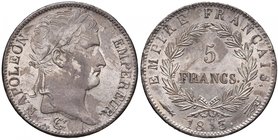 FRANCIA Napoleone (1804-1814) 5 Franchi 1813 Utrecht – Gad. 584 AG (g 25,02) R Splendido esemplare

FDC