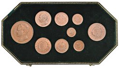 FRANCIA Napoleone II (figlio di Napoleone Bonaparte) 5, 2 e un franco, 50. 25, 10, 5, 3 e un Centesimo 1816 Essai Bruxelles (1860) – Maz. 643 e segg.;...