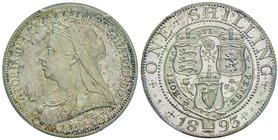 INGHILTERRA Vittoria (1837-1901) Corona LVI, Mezza corona, Fiorino, Scellino, 6 e 3 Pence 1893 – Seaby 3937-3942 AG Lotto di sei monete in conservazio...