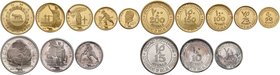 RAS AL KHAIMA 200, 150, 100, 75 e 50 Riyals in oro, 15, 10 e 7 e mezzo Riyals in argento 1970 Centenario di Roma capitale – KM PS3 AU (AU g 41,40 – 31...