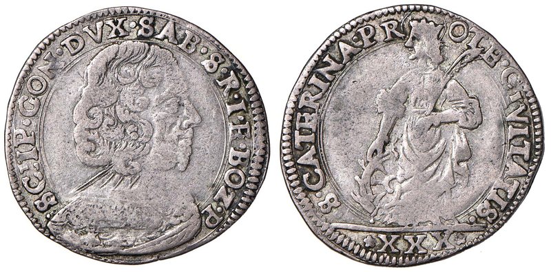 BOZZOLO Scipione Gonzaga (1613-1670) 30 Soldi – MIR 61 AG (g 5,54) RRR Ex NAC, 8...