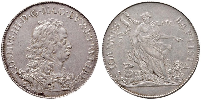 FIRENZE Cosimo III (1670-1723) Piastra 1684 con la scritta sul bordo – MIR 330 A...