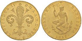 FIRENZE Leopoldo II (1824-1859) Ruspone 1836 – MIR 444/5 AU (g 10,49) RR Esemplare di conservazione eccezionale con fondi lucenti

FDC