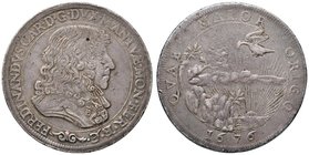MANTOVA Ferdinando Carlo (1669-1707) Ducatone 1676 – MIR 730; R.M. 17 AG (g 32,08) RRRRR Quando uscì l’opera di Ravegnani Morosini sulle monete italia...