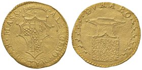 MASSA DI LUNIGIANA Alberico I Cybo Malaspina (1559-1568) Scudo d’oro – MIR 275 (indicato R/5 senza valutazione); Bellesia 9/B (questo esemplare) AU (g...
