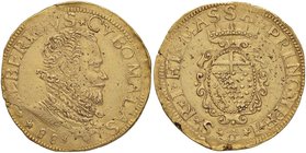 MASSA Alberigo I Cybo Malaspina (1559-1623) Quadrupla 1588 – MIR 295/2 AG (g 13,12) RRRR Diffuse minime screpolature tipiche dell’emissione, moneta di...