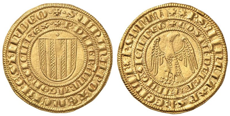 MESSINA Pietro e Costanza d’Aragona (1282-1285) Pierreale d’oro – Spahr 1 AU (g ...
