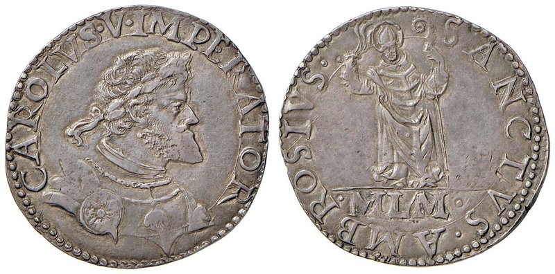 MILANO Carlo V (1535-1556) 32 Soldi imperiali o Burigozzo – MIR 282/1 AG (10,90)...