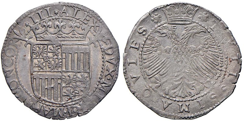 MIRANDOLA Alessandro I Pico (1602-1637) Fiorino – MIR 549 AG (g 4,83) RRR Esempl...