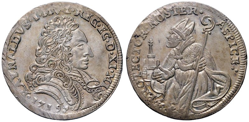 MODENA Rinaldo d’Este (1706-1737) Ducato 1719 – MIR 829/1 AG (g 22,61) Conservaz...