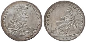 MODENA Rinaldo d’Este (1706-1737) Mezzo ducato 1728 – MIR 832/3 AG (g 11,39) Conservazione eccezionale. Questo esemplare presenta inoltre un ritratto ...