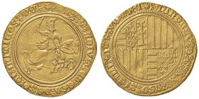 NAPOLI Alfonso I d’Aragona (1442-1458) Doppio ducato – MIR 1 AU (g 5,14)

BB+/SPL