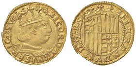 NAPOLI Ferdinando I d’Aragona (1458-1494) Ducato sigla T – MIR 64/8 AU (g 3,53) Conservazione eccezionale 

FDC