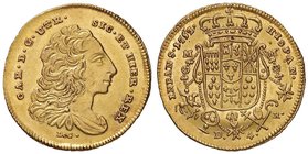 NAPOLI Carlo di Borbone (1734-1759) 4 Ducati 1753 3 ribattuto su 2 – Magliocca 122 AU (g 5,91) R Conservazione eccezionale 

qFDC/FDC
