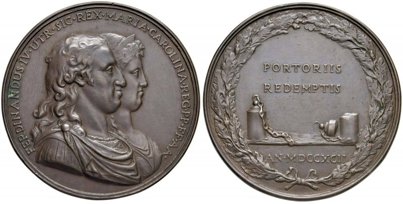 NAPOLI Ferdinando IV (1759-1816) Medaglia 1792 per l’abolizione dei dazi – D’Aur...