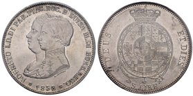 PARMA Roberto I (1854-1859) 5 Lire 1858 - Gig. 1 AG R In slab PCGS PR62CAM. Moneta in conservazione eccezionale

FDC