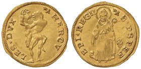 REGGIO EMILIA Ercole I d’Este (1471-1505) Ducato – MIR 1260; Bellesia 8/b (questo esemplare) AU (g 3,50) RRRR Esemplare di conservazione eccezionale p...