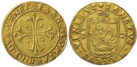VENEZIA Francesco Contarini (1623-1624) Doppia – Pa. 4 AU (g 6,45) RRR Mancanza di metallo al R/

BB+