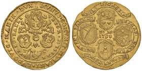 VENEZIA Lodovico Manin (1789-1799) Osella 1793 in oro da 4 zecchini per Murano – Pa. 686 AU (g 13,94) RRRRR Conservazione eccezionale per questa monet...