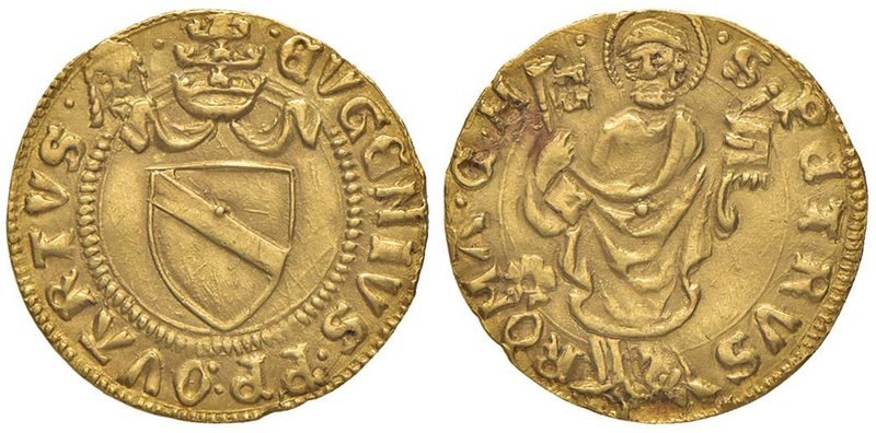 Eugenio IV (1431-1447) Ducato papale – Munt. 6 AU (g 3,46) RR 

SPL