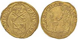 Paolo II (1464-1471) Ducato - Munt. 5 AU (g 3,53) RRR Splendido esemplare di questa rarissima moneta

SPL