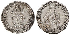Leone X (1513-1521) Ancona – Quarto di giulio – Munt. 86 AG (g 0,91) RRRR Due piccoli colpi nel campo del R/

SPL