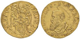 Paolo V (1605-1621) Quadrupla 1608 A. IV – Munt. 5 AU (g 13,37) RRR Ex Nomisma 52, lotto 1192. Un segno sullo stemma al D/ e piccole limature al bordo...