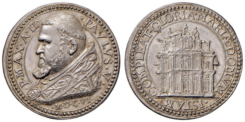 Paolo V (1605-1621) Medaglia 1606 A. II – Opus: Leonardo Benvenuti – CNORP 1041 ...