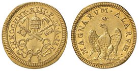 Innocenzo XIII (1721-1724) Mezzo scudo d’oro A. III – Munt. 3 AU (g 1,65) RRRR

qFDC
