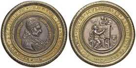 Benedetto XIII (1724-1730) Medaglia 1728 Accademia di San Luca – AG (medaglione interno) e AG dorato (?) (corona esterna) (g 129,72) RRR Conservazione...