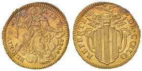 Benedetto XIV (1740-1758) Mezzo zecchino 1748 – Munt. manca AU (g 1,69) RRR Splendido esemplare di questo rarissimo millesimo, bella patina rossastra ...