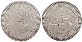 Ronciglione – Occupazione austriaca (1799) 3 Baiocchi 1799 in argento – AG RRR In slab PCGS SP63. Conservazione eccezionale 

FDC