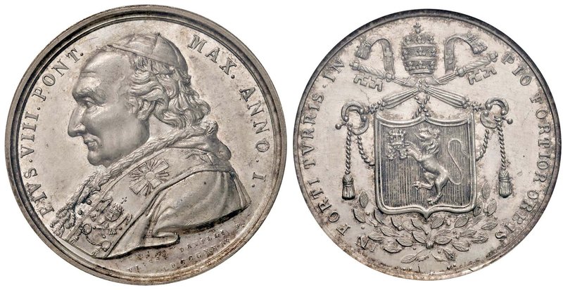 Pio VIII - Medaglia 1829 A. I Elezione al Pontificato – Opus: Ulisse Davilli – C...