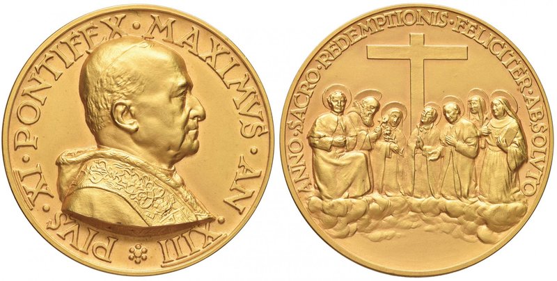 Pio XI (1922-1939) Medaglia A. XIII – Opus: Mistruzzi – Bart. 934 AU (g 60,15) R...