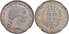 Vittorio Emanuele I (1814-1821) 5 Lire 1821 – Nomisma 520 AG RRR In slab NGC MS61

FDC