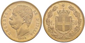 Umberto I (1878-1900) 50 Lire 1884 – Nomisma 975 AU R In slab PCGS MS61 

SPL+/qFDC