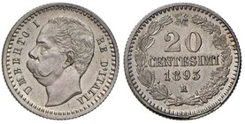 Umberto I (1878-1900) Progetto da 20 Centesimi 1893 – P.P. 128 NI (g 3,97) RRRRR Moneta estremamente rara da reperire sul mercato numismatico, trattas...
