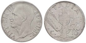 Repubblica Sociale Italiana (1943-1945) 10 Centesimi 1943 Aosta – Gig. 1 (definita “moneta campione”) AC RRRRR In slab PCGS MS65. Conservazione eccezi...