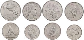 REPUBBLICA ITALIANA 10, 5, 2 e Lira 1947 – IT RR Lotto di quattro monete tutte in slab PCGS nell’ordine: MS66, MS65, MS66, MS65

FDC
