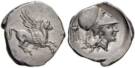 ACARNANIA Anactorium - Statere (circa 320-280 a.C.) Pegaso a d. R/ Testa elmata di Atena a d. – Pegasi 26 AG (g 8,47)

qFDC/SPL